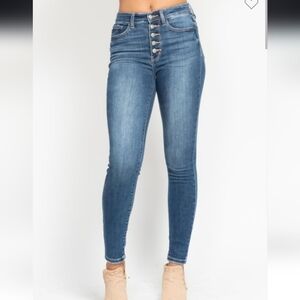 Judy Blue Women's Skinny Jeans in Deep Blue